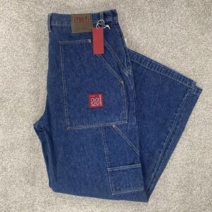 NWT Y2K APCo Jeans 33x30 Carpenter Style Streetwear Medium Wash‎